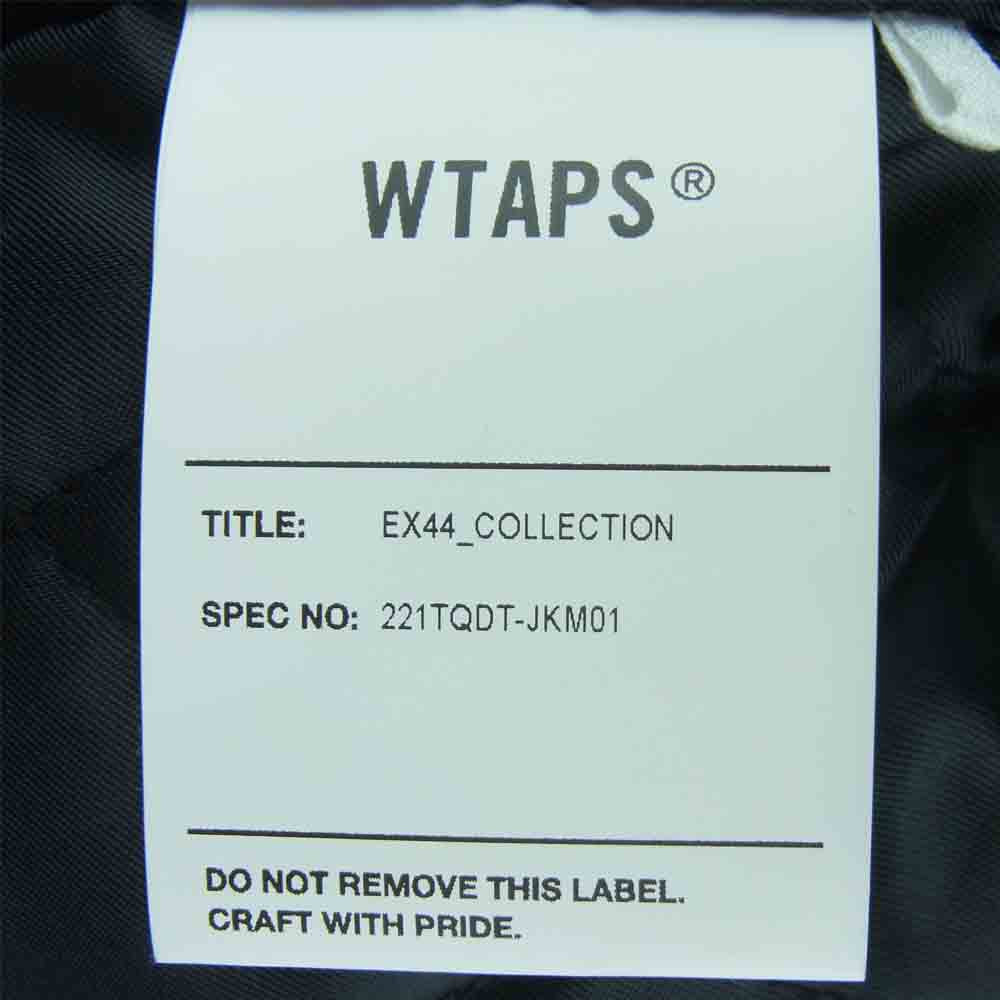 WTAPS ダブルタップス 22SS 221TQDT-JKM01 TEAM JACKET NYLON TWILL TEXTILE クロスボーン刺繍 ナイロン チーム ジャケット ブラック系 02【新古品】【未使用】【中古】