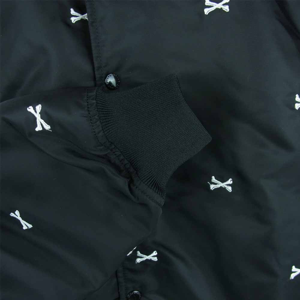 WTAPS ダブルタップス 22SS 221TQDT-JKM01 TEAM JACKET NYLON TWILL TEXTILE クロスボーン刺繍 ナイロン チーム ジャケット ブラック系 02【新古品】【未使用】【中古】