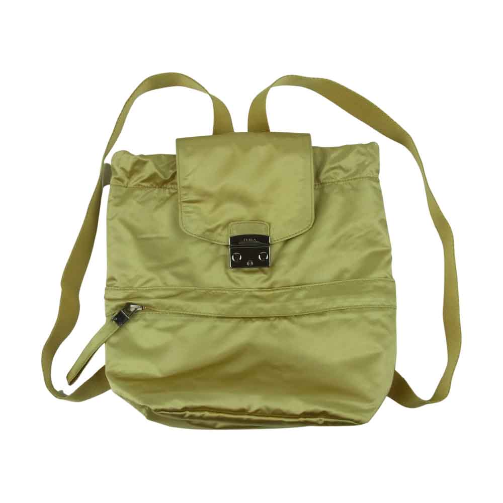 Furla フルラ ナイロン リュック イタリア製 ゴールド系【中古】