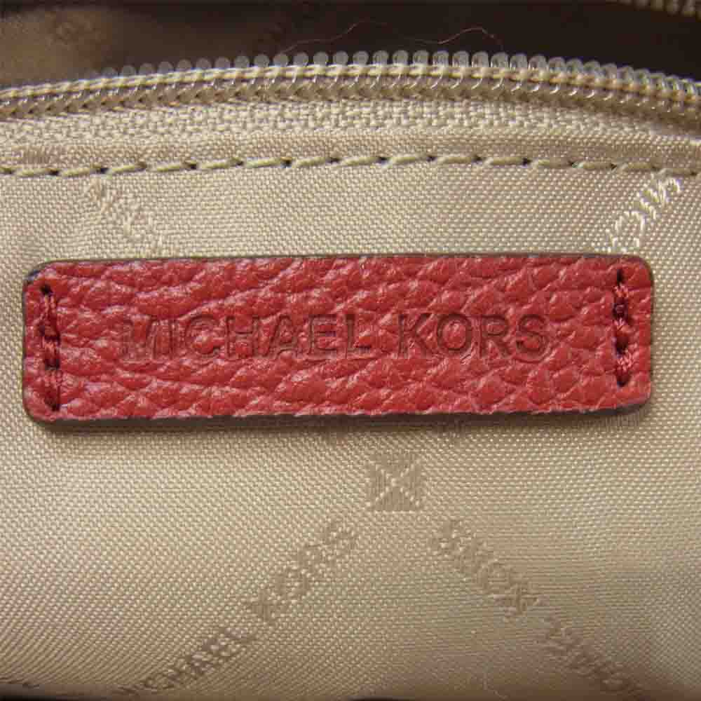 Michael Kors マイケルコース レザー ショルダーバッグ インドネシア製 レッド系【中古】