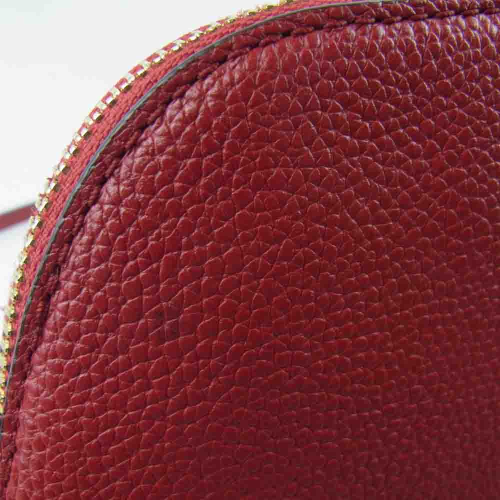 Michael Kors マイケルコース レザー ショルダーバッグ インドネシア製 レッド系【中古】