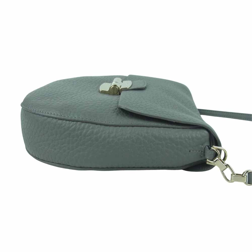Furla フルラ 2way ショルダー ストラップ ハンド バッグ レザー イタリア製 グレー系【中古】
