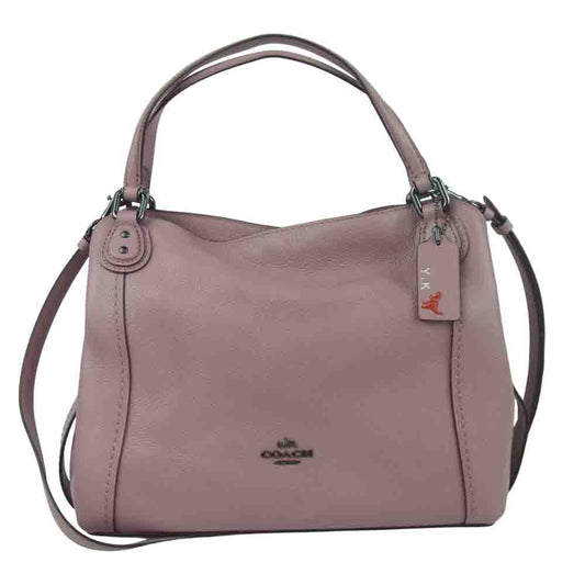 COACH コーチ E1780-57124 イーディー 28 ポリッシュド ペブルレザー ショルダー バッグ ピンク系【美品】【中古】