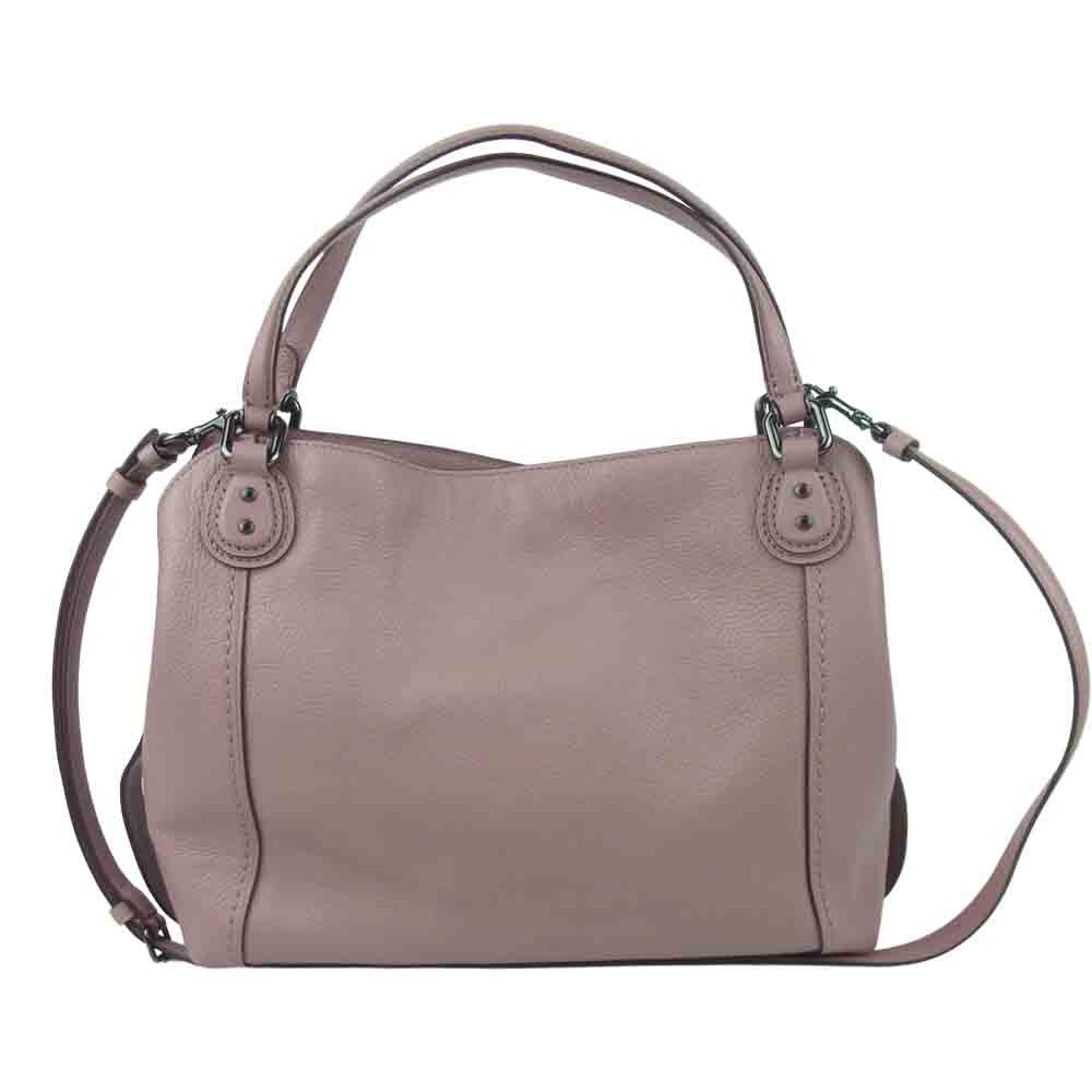 COACH コーチ E1780-57124 イーディー 28 ポリッシュド ペブルレザー ショルダー バッグ ピンク系【美品】【中古】