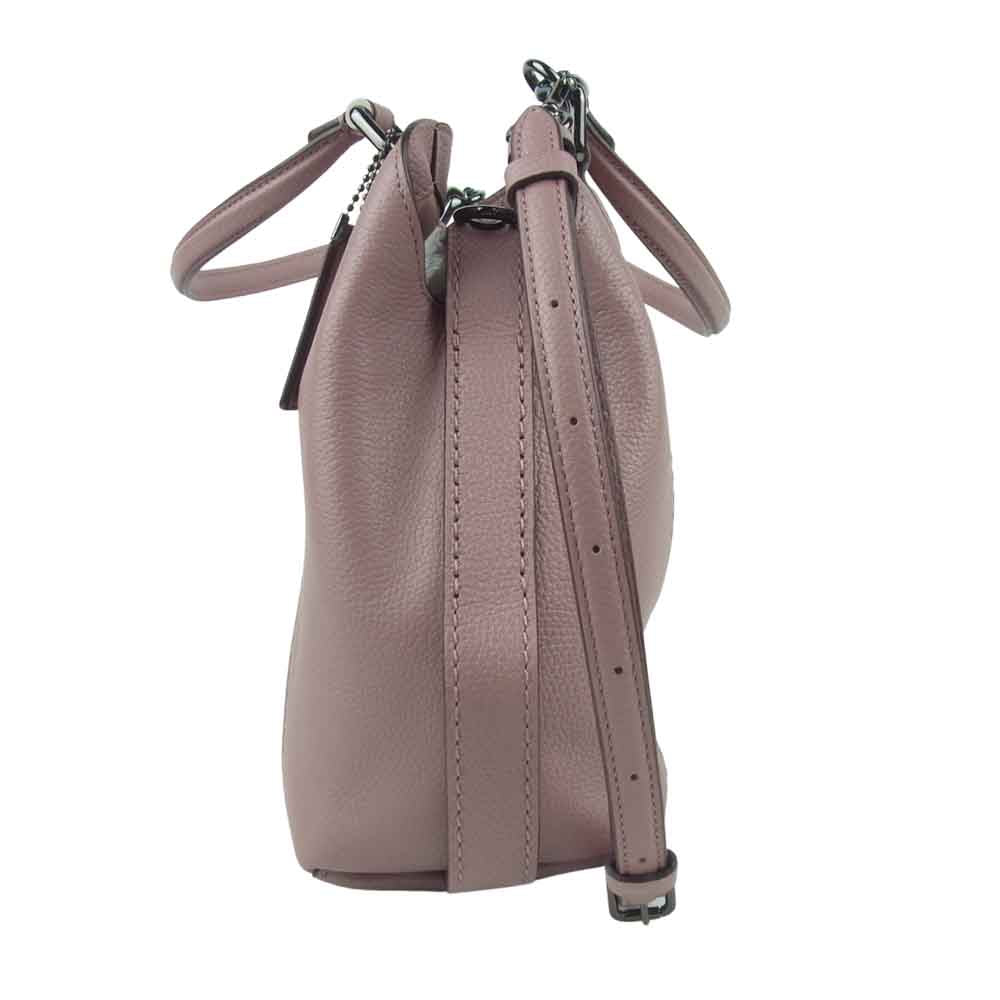 COACH コーチ E1780-57124 イーディー 28 ポリッシュド ペブルレザー ショルダー バッグ ピンク系【美品】【中古】