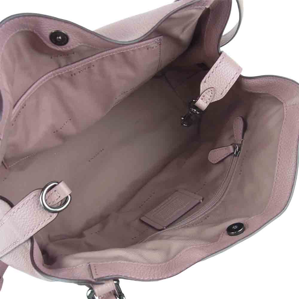 COACH コーチ E1780-57124 イーディー 28 ポリッシュド ペブルレザー ショルダー バッグ ピンク系【美品】【中古】