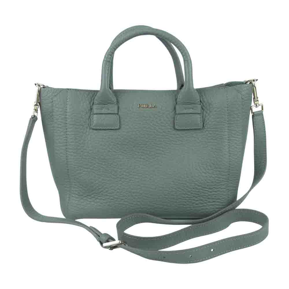 Furla フルラ 2way ショルダー バッグ レザー イタリア製 グレー系【中古】