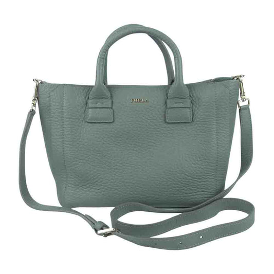 Furla フルラ 2way ショルダー バッグ レザー イタリア製 グレー系【中古】