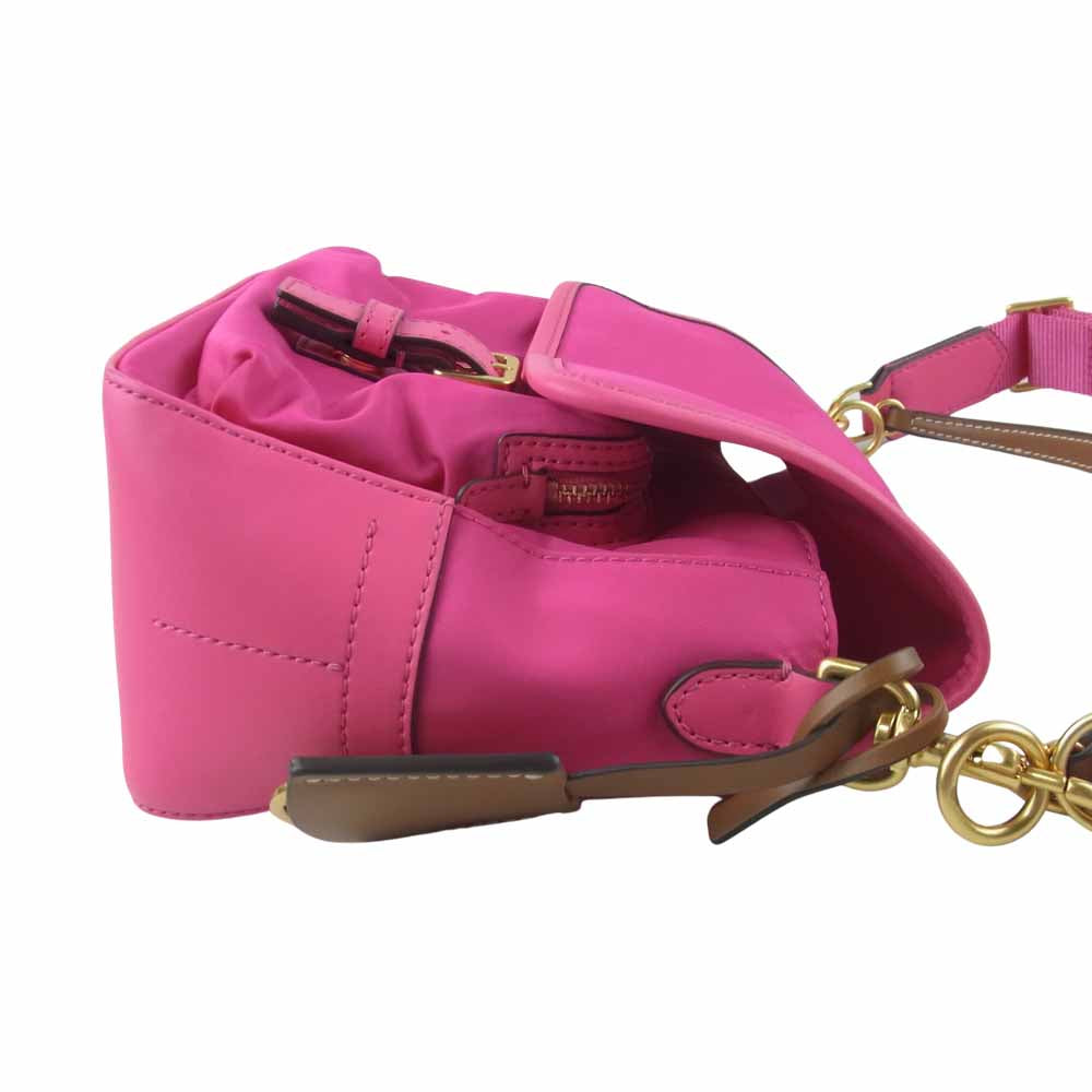 Tory Burch トリーバーチ ショルダー バッグ 2WAY クロスボディバッグ PERRY NYLON ペリー ナイロン ピンク系【中古】