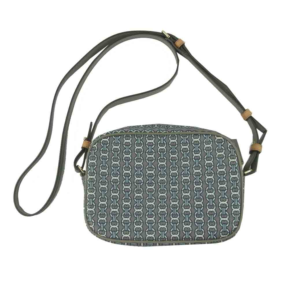 Tory Burch トリーバーチ 57743 GRAY HERON GEMINI LINK グレー ヘロン ジェミニ リンク ショルダー バッグ グレー系【中古】