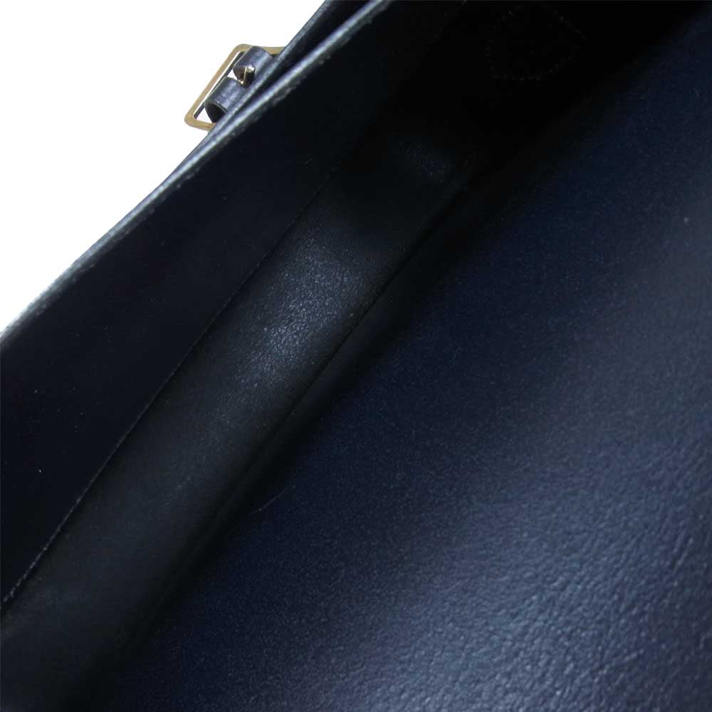 ラザフォード 英国製 レザー ショルダー バッグ ブラック系【中古】