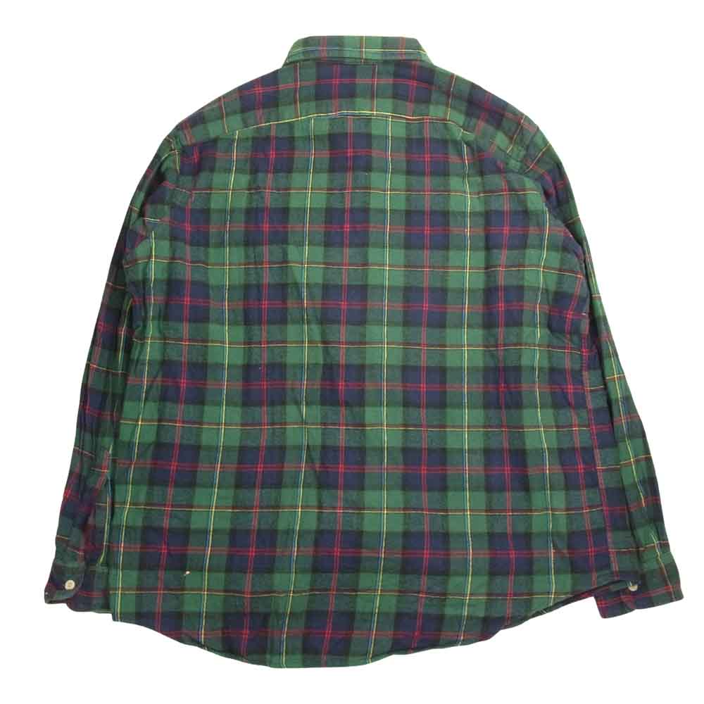 L.L.Bean エルエルビーン ヴィンテージ 80s 90s USA製 ネルシャツ B.D 長袖 チェックシャツ グリーン系 XL【中古】
