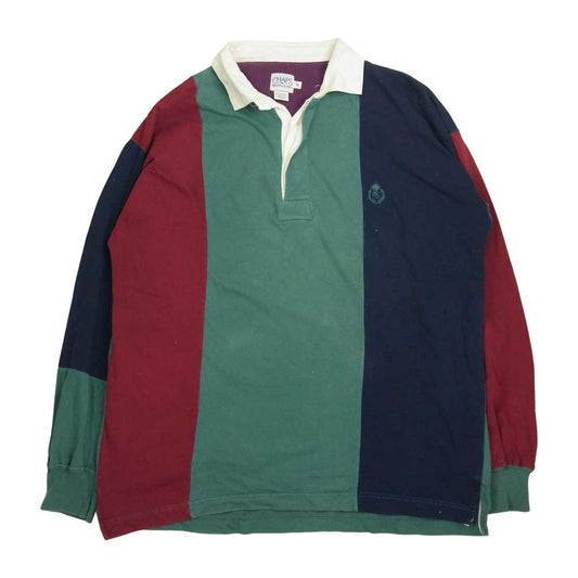 チャップス ラルフローレン ヴィンテージ 90s 長袖 ラガー シャツ ラグビー シャツ マルチカラー系 XL【中古】