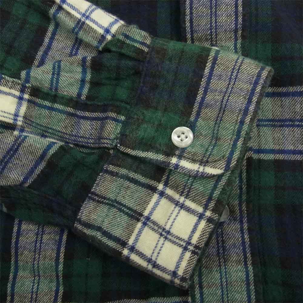 L.L.Bean エルエルビーン ヴィンテージ 80s 90s ネルシャツ B.D 長袖 チェックシャツ グリーン系 XL【中古】