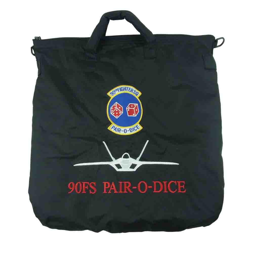 アメリカ軍 USAF 90th FS F-22 BAG HELMET ヘルメット トート バッグ ブラック系【中古】