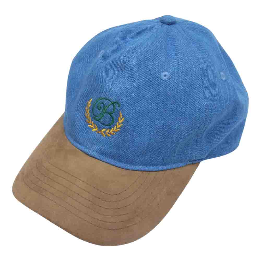 ブラックアイパッチ 21AW B EMBLEM DENIM CAP デニム 刺繍 キャップ インディゴブルー系【美品】【中古】