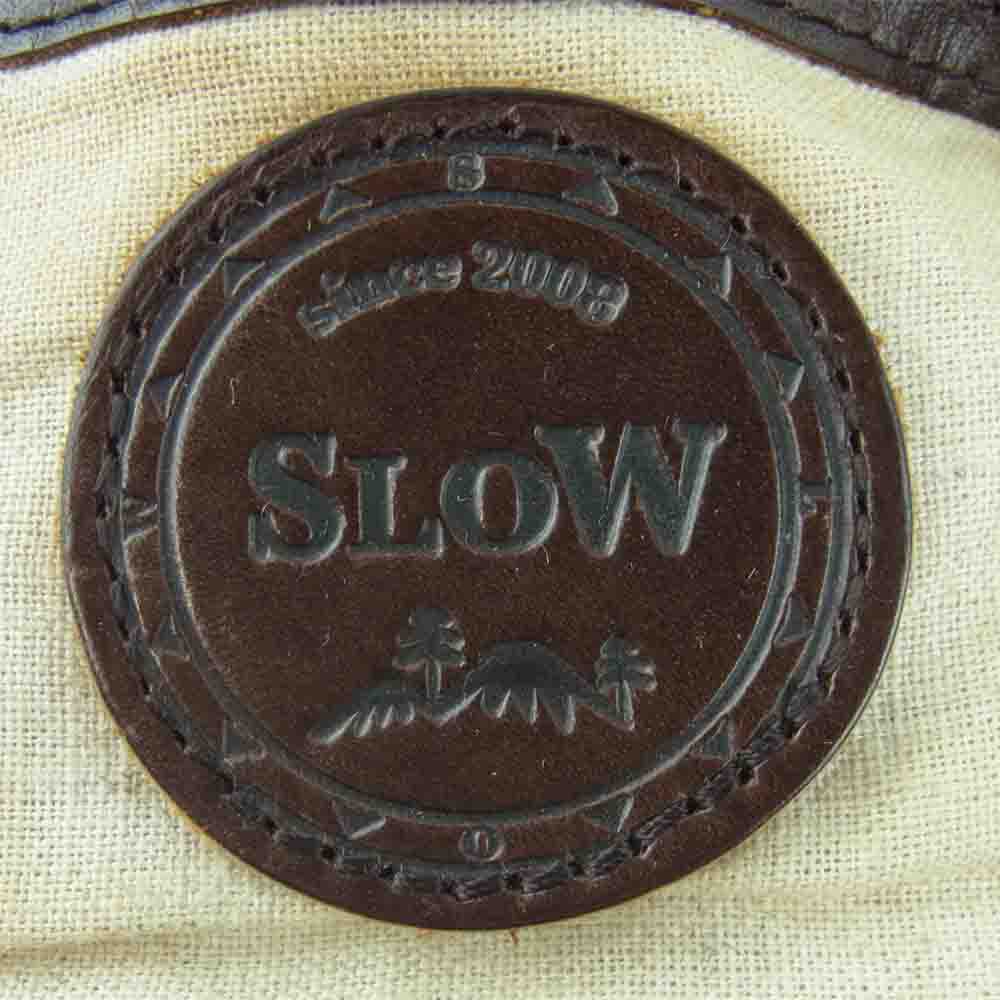スロウ レザー ショルダー バッグ ダークブラウン系【中古】