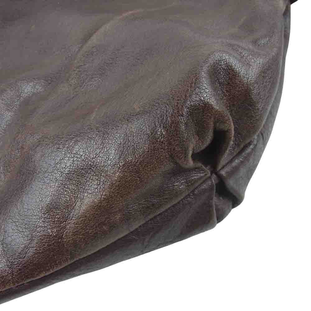 スロウ レザー ショルダー バッグ ダークブラウン系【中古】