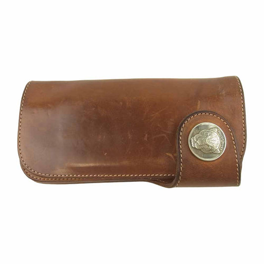REDMOON レッドムーン PAILOT RIUER パイロット リバー コンチョ ロング ウォレット 長財布 ブラウン系【中古】