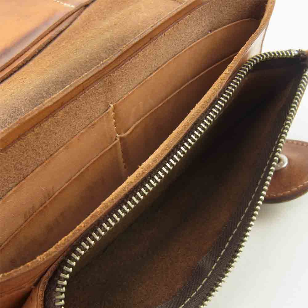 REDMOON レッドムーン PAILOT RIUER パイロット リバー コンチョ ロング ウォレット 長財布 ブラウン系【中古】