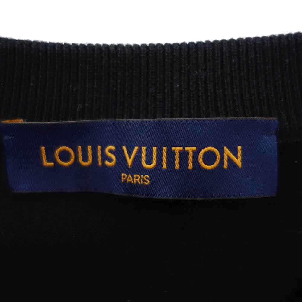 LOUIS VUITTON ルイ・ヴィトン 1A8HMO 国内正規品 2054 インターシャ クルーネック ニット ブラック系 M【中古】