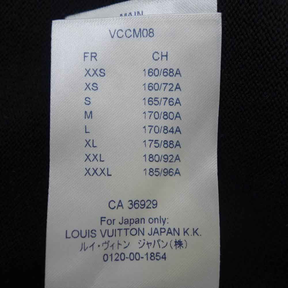 LOUIS VUITTON ルイ・ヴィトン 1A8HMO 国内正規品 2054 インターシャ クルーネック ニット ブラック系 M【中古】