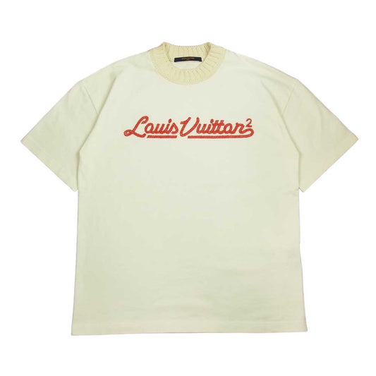 LOUIS VUITTON ルイ・ヴィトン 1A9GMM 国内正規品 NIGO ニゴー ロゴ刺繍 モックネック Tシャツ サイズXS ホワイト系 XS【中古】