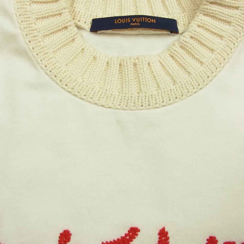 LOUIS VUITTON ルイ・ヴィトン 1A9GMM 国内正規品 NIGO ニゴー ロゴ刺繍 モックネック Tシャツ サイズXS ホワイト系 XS【中古】