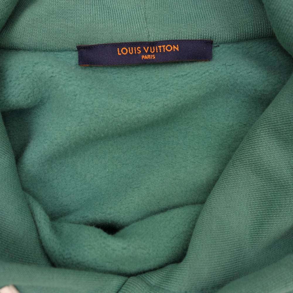 LOUIS VUITTON ルイ・ヴィトン 1A99VZ 国内正規品 エンブロイダリー シグネチャー フーディ グリーン系 L【中古】