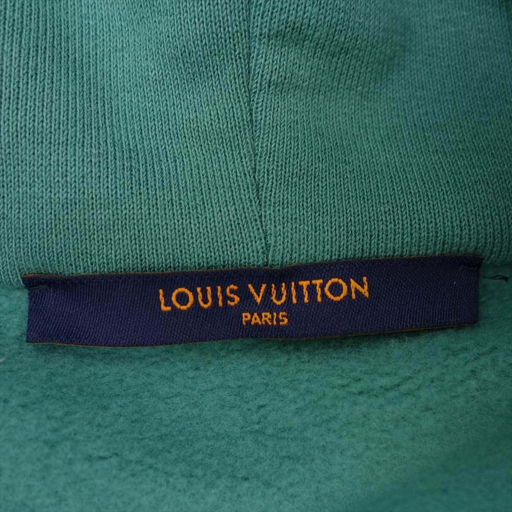 LOUIS VUITTON ルイ・ヴィトン 1A99VZ 国内正規品 エンブロイダリー シグネチャー フーディ グリーン系 L【中古】