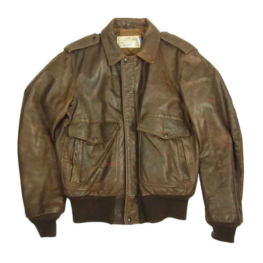 schott ショット USA製 674G Flight Jacket フライト レザージャケット ブラウン系 40【中古】