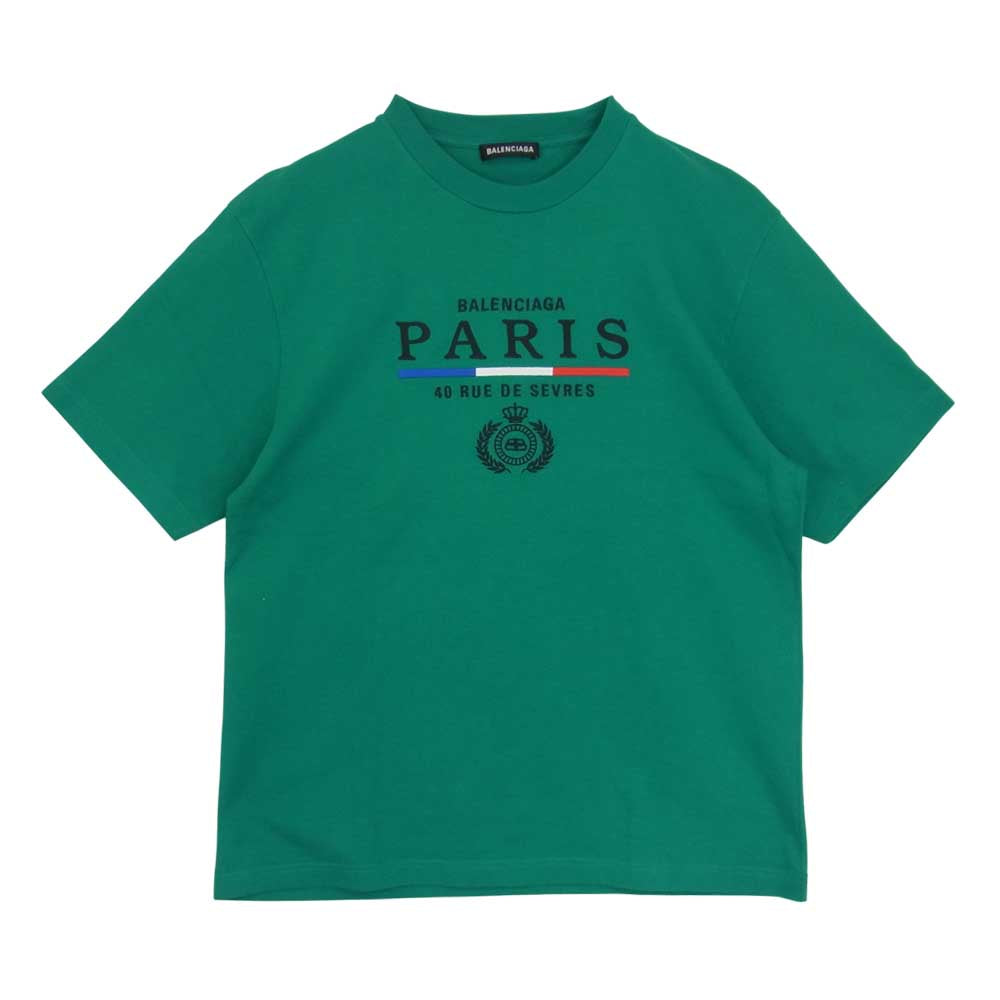 BALENCIAGA バレンシアガ 20SS 594579 PARIS ロゴ 刺繍 Tシャツ 半袖