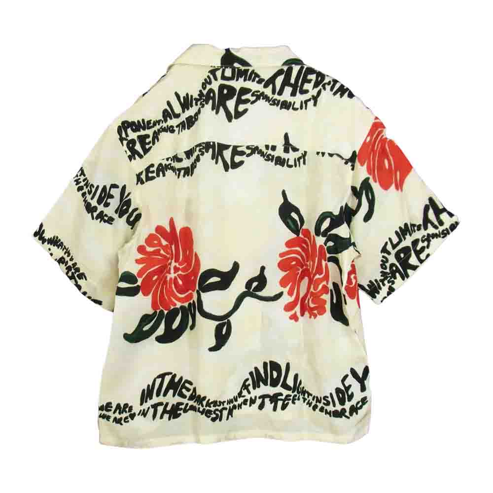 MARNI マルニ CUMU0213A0 S53973 イタリア製 Floral Print Short Sleeve Shirt フラワー プリント オープンカラー シャツ オフホワイト系 46【美品】【中古】