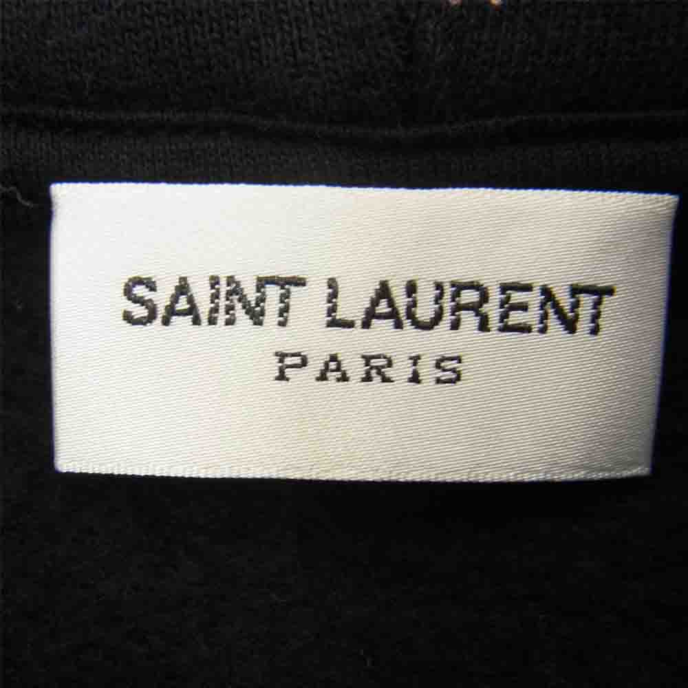 SAINT LAURENT サンローラン 20SS 603300 パームツリー プリント フーディー パーカー ブラック系 M【中古】