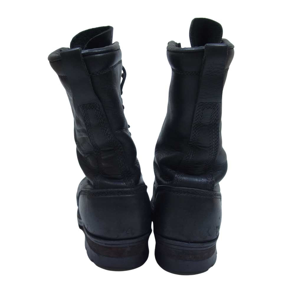 ハソーン USA製 LEATHER BOOTS レザー 編上げ ブーツ ブラック系 内寸約27cm程度【中古】