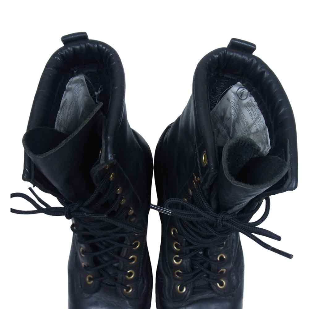 ハソーン USA製 LEATHER BOOTS レザー 編上げ ブーツ ブラック系 内寸約27cm程度【中古】