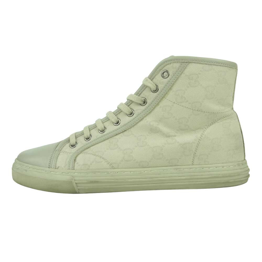 GUCCI グッチ 426188 GG キャンバス ハイカット スニーカー イタリア製 オフホワイト系 8【中古】