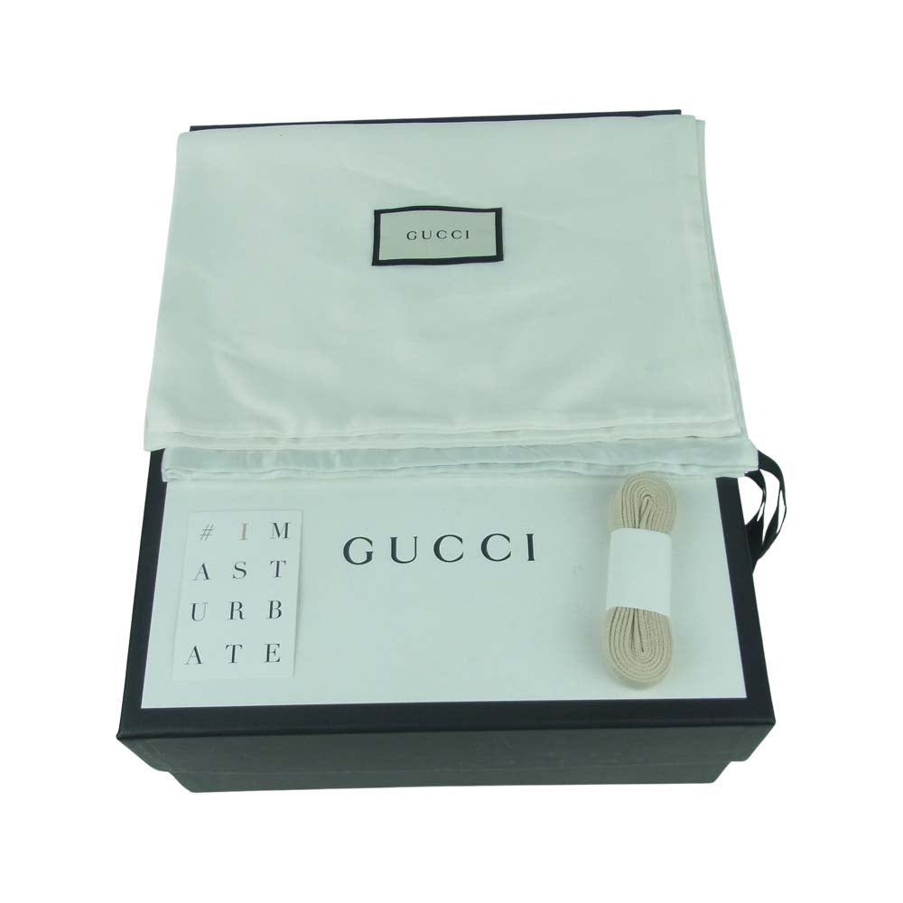 GUCCI グッチ 426188 GG キャンバス ハイカット スニーカー イタリア製 オフホワイト系 8【中古】