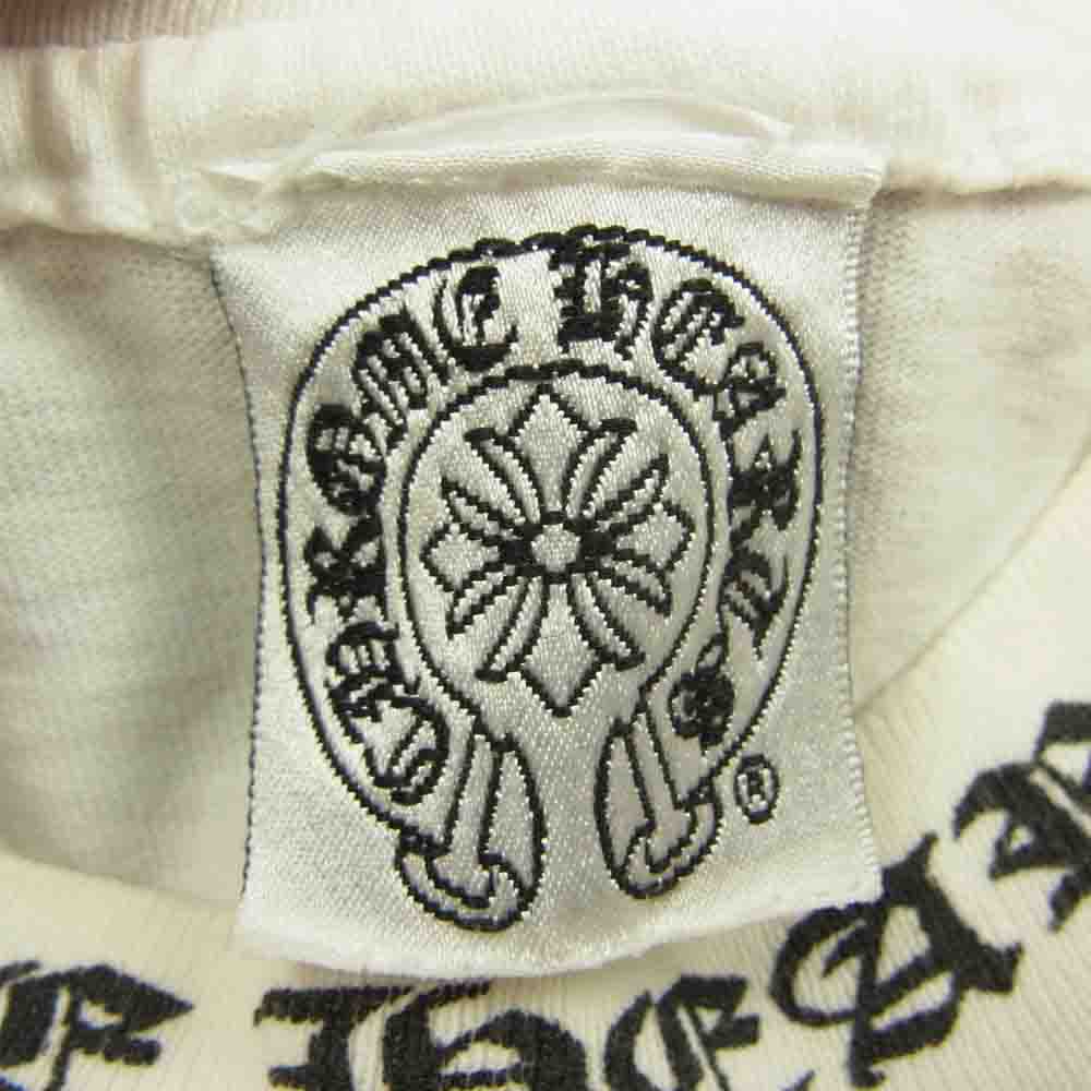 CHROME HEARTS クロムハーツ（原本無） スクロールラベル バックプリント ポケット付き 半袖Ｔシャツ ホワイト ホワイト系 M【中古】