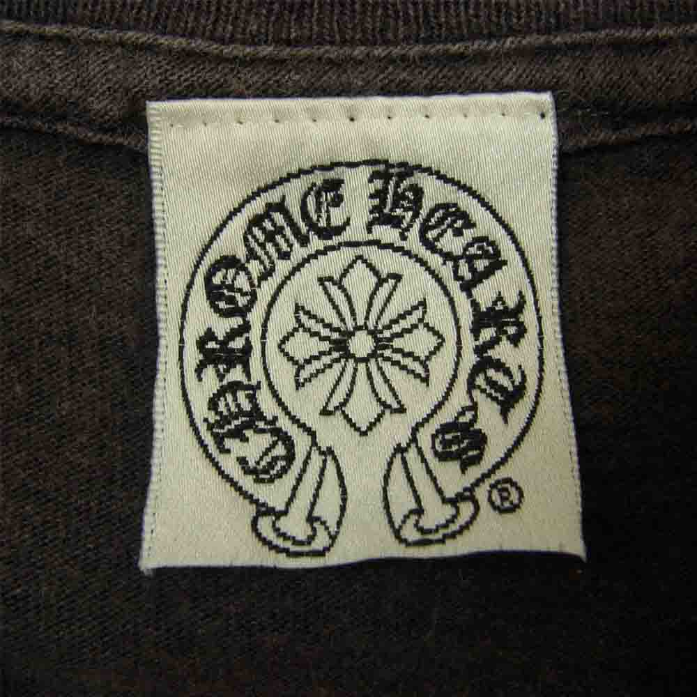 CHROME HEARTS クロムハーツ（原本無） NEW YORK スクロールラベル バックプリント ポケット付き 半袖Ｔシャツ ブラック ブラック系 S【中古】
