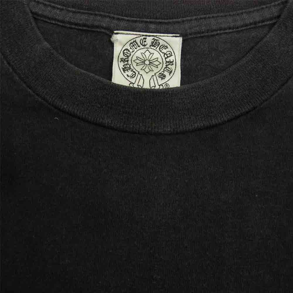 CHROME HEARTS Paris Horseshoe Tee クロムハーツ パリスホースシューTシャツ バックプリント 半袖カットソー ポケT パリ限定 ブラック サイズXXL【231029】【-B】【me04】