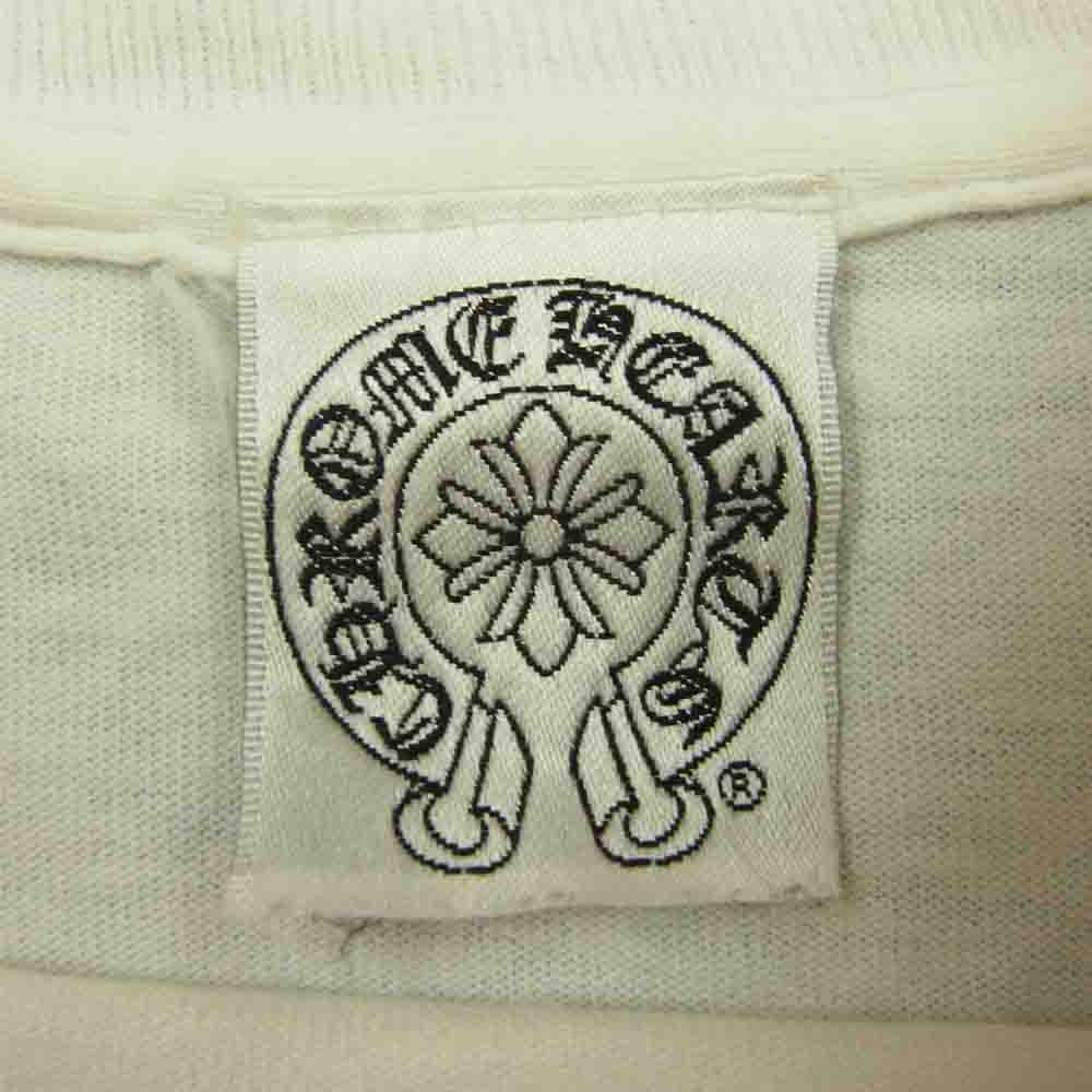 CHROME HEARTS クロムハーツ（原本無） ダガー バックプリント ポケット付き 長袖Ｔシャツ ホワイト ホワイト系 M【中古】