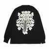 CHROME HEARTS クロムハーツ（原本無） ダガー バックプリント ポケット付き 長袖Ｔシャツ ブラック ブラック系 M【中古】