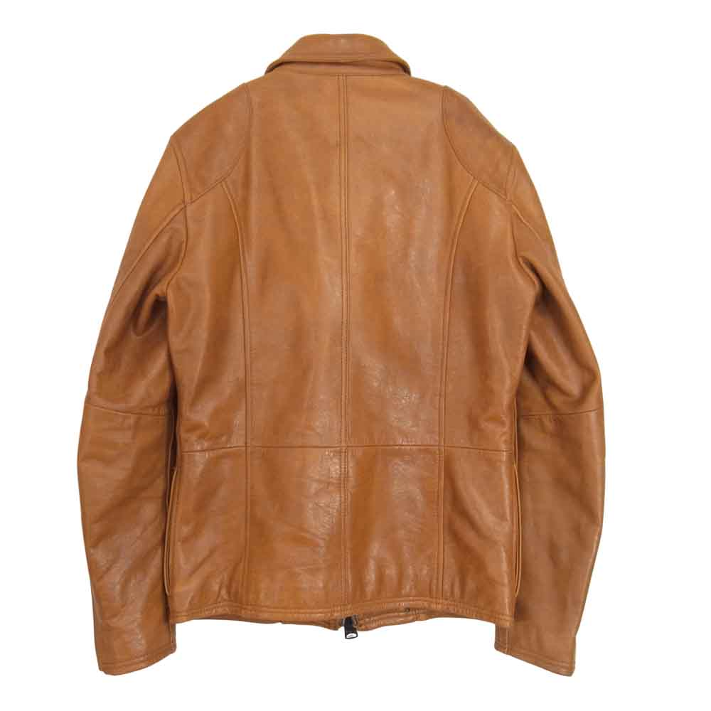TETE HOMME テットオム 1141906-1 カウレザー ジップ シングル ジャケット 中綿 ブルゾン ブラウン系 5【中古】
