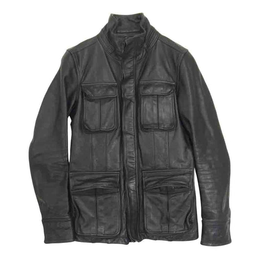 junhashimoto ジュンハシモト LET019 SCF01 カウレザー M-65 モーターサイクル ジャケット ブラック系 2【中古】