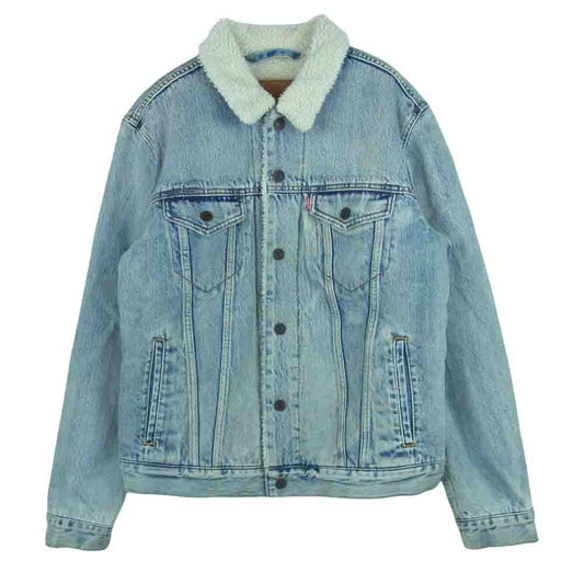 Levi's リーバイス PC9-16365-0049 TYPE 3 SHERPA TRUCKER FINE LINE シェルパ トラッカー ジャケット 裏ボア インディゴブルー系 S【中古】