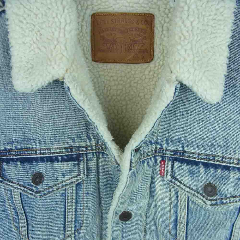 Levi's リーバイス PC9-16365-0049 TYPE 3 SHERPA TRUCKER FINE LINE シェルパ トラッカー ジャケット 裏ボア インディゴブルー系 S【中古】