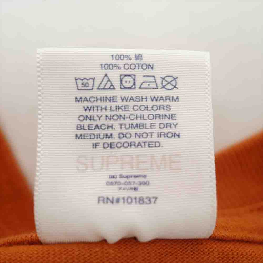 Supreme シュプリーム 21AW Bed Tee ベット Tシャツ 半袖 アンバー系 S【美品】【中古】