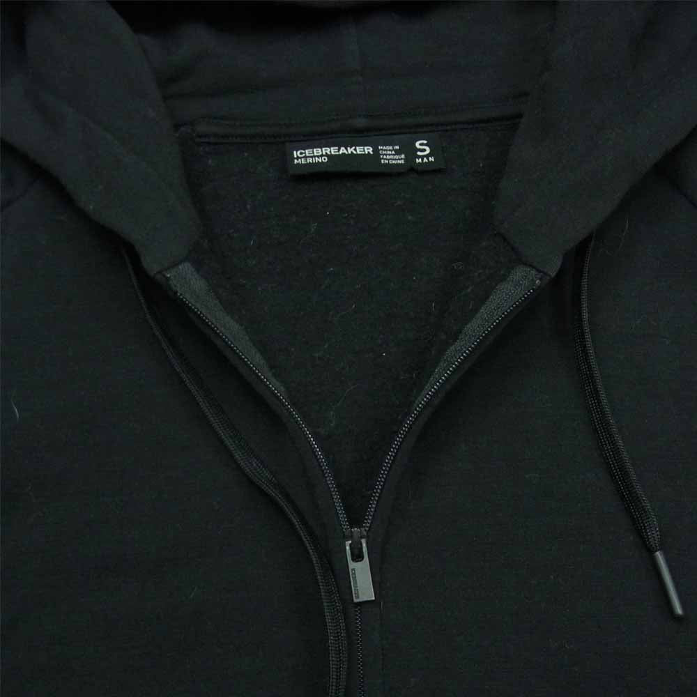 アイスブレーカー IA51781 REAL FLEECE PARKA リアル フリース パーカー ジャケット ブラック系 S【中古】