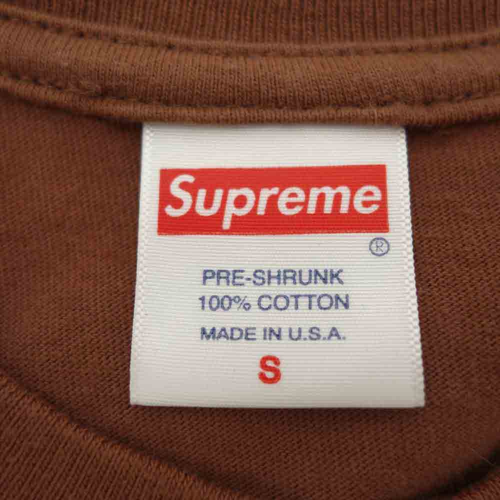 Supreme シュプリーム 22SS Knowledge Tee ノウレッジ プリント Tシャツ ブラウン系 S【中古】